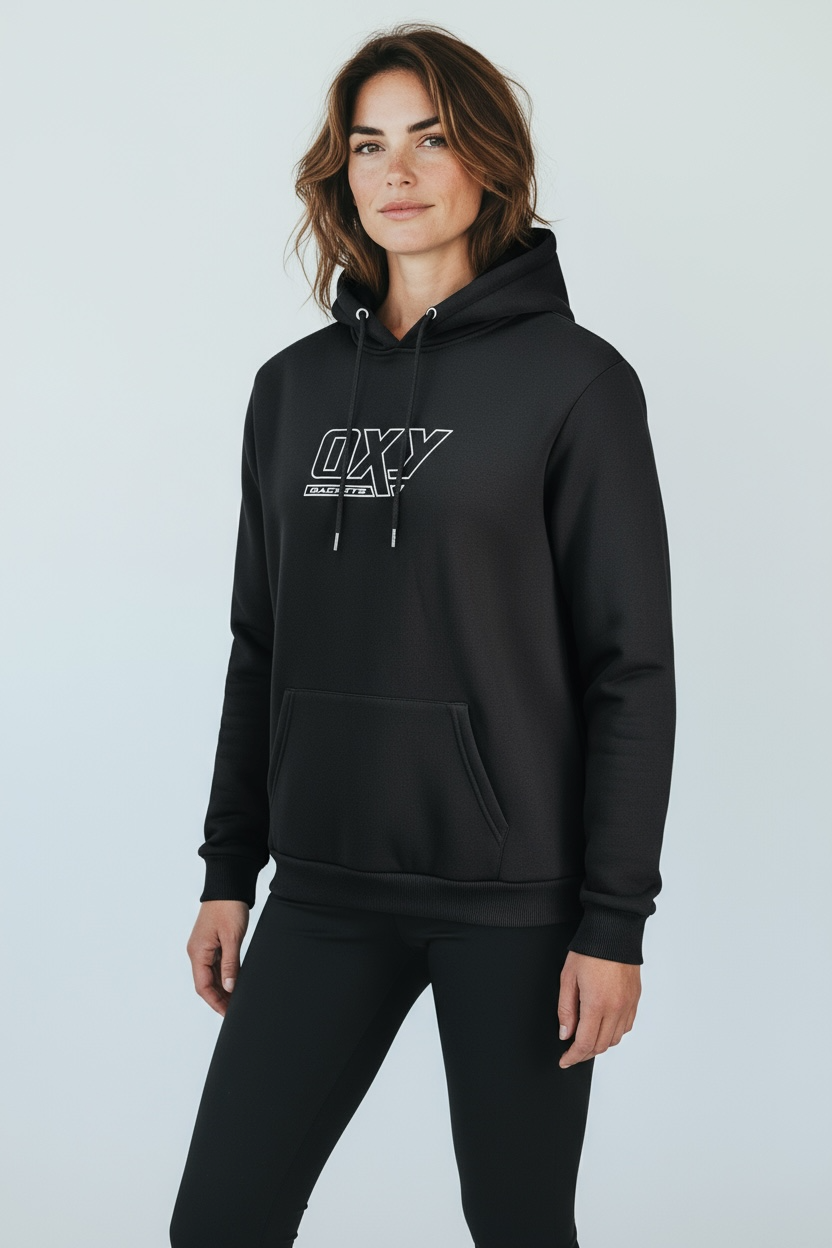 MOLETOM UNISSEX COM CAPUZ OXY