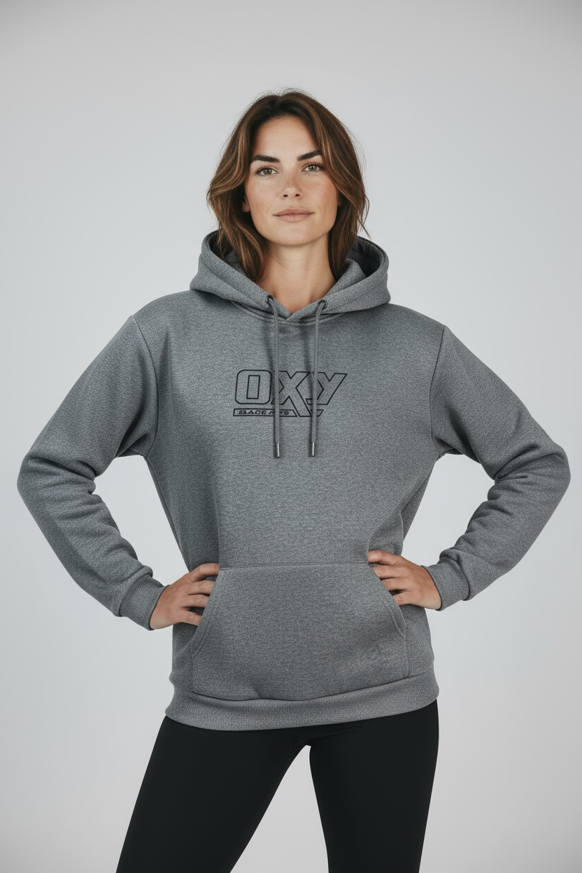 MOLETOM UNISSEX COM CAPUZ OXY